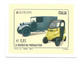 (REPUBBLICA ITALIANA) 2013, EUROPA, IL VEICOLO DEL PORTALETTERE - Francobollo Nuovo MNH - 2011-20: Nieuw/plakker