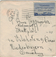 Boynton Beach 1948 Toward United Nations April 25 1945 - Roosevelt > Vilshofen - Storia Postale