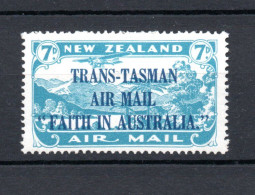 Neuseeland 1934 Flugpostmarke 187 Flugzeuge/Trans-Tasman Flight Ungebraucht/MLH - Luftpost