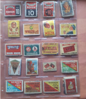 20 Vintage Etiketten Lucifersdoosjes/labels Matchboxes TABAK WELTA E;a. - Boites D'allumettes - Etiquettes