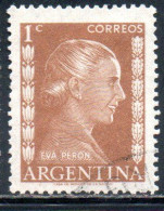 ARGENTINA 1952 EVA PERON 1c USED USADO OBLITERE' - Gebruikt