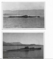 2 Carte Photo - SOUS-MARIN - CAIMAN - REDOUTABLE - Submarines