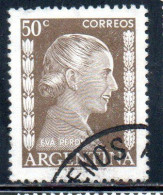 ARGENTINA 1952 EVA PERON 50c USED USADO OBLITERE' - Used Stamps