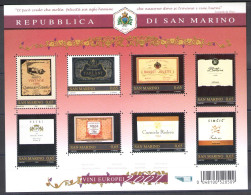 2007 San Marino, Grandi Vini Europei, BF 93 - MNH** - Blokken & Velletjes