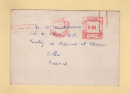 Israel - 1962 - Carte De L Hopital Universitaire Destination France - Briefe U. Dokumente