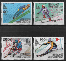 CENTRAFRIQUE - JEUX OLYMPIQUES D'HIVER A LAKE PLACID - PA 208 A 211 ET BF 37 - NEUF** MNH - Winter 1980: Lake Placid