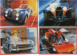 Lot De 4 Art Cartes Par PAUL BRACQ -  Bugatti-BMW-Mercedes -   4 X CPMs - PKW