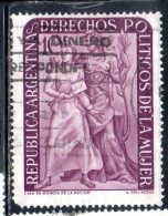 ARGENTINA 1951 GRANTING OF WOMEN'S SUFFRAGE 10c USED USADO OBLITERE' - Used Stamps