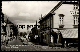 ÄLTERE POSTKARTE SOLTAU WILHELMSTRASSE VW HÄNDLER WERKSTATT VOLKSWAGEN ZEICHEN KÄFER Ansichtskarte Postcard AK Cpa - Soltau