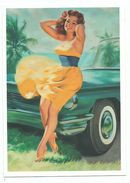 CPM Pin Up Vintage Illustrateur Bill Medcalf 1960 Voiture Américaine - édition Taschen 1966 - Pin-Ups