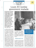 FICHE ATLAS: LOUIS XV TOMBE GRAVEMENT MALADE -BOURBONS - Geschichte