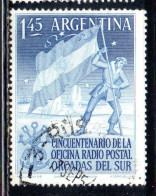 ARGENTINA 1954 PLANTING ARGENTINE FLAG IN THE ANTARCTIC LA HOLY RADIO IN THE SOUTH ORKNEYS 1.45p USED USADO OBLITERE' - Gebraucht