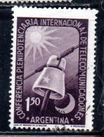 ARGENTINA 1954 INTERNATIONAL PLENIPOTENTIARY CONFERENCE OF TELECOMMUNICATIONS WIRED COMMUNICATIONS 1.50p USED USADO - Usati