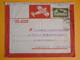 DM6 MAROC  LETTRE FM  1923 PAR AVION CASA A NANTES + AFF.   INTERESSANT+ + - Brieven En Documenten