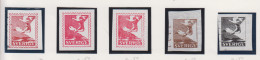 Zweden Lokale Zegel Bestemd Voor Post Naar Tijdschrift "Het Beste"  Type 15 X5 Verschillende Kleuren - Local Post Stamps