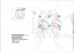 Österreich Brief Letter Bürs To Germany (Crivitz) 6er Block "Blumen", Feinst - Lettres & Documents