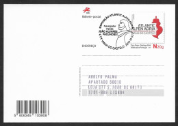 Portugal Entier Postal Cachet Navigateur João Alvares Fagundes 2019 Stationery Pmk Newfoundland Nova Scotia Explorer - Postwaardestukken