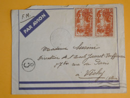 DM6 AOF  GUINEE  BELLE   LETTRE FM   1940 A VICHY FRANCE ++PAIRE N°164  + AFF.   INTERESSANT+ + - Briefe U. Dokumente