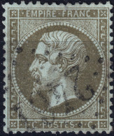 FRANCE - 1862  Yv.19 1c Vert-olive Empire Oblitéré GC2461 MONTFORT-L'AMAURY (Seine-&-Oise) - TB - 1862 Napoleon III