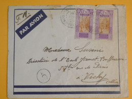 DM6 AOF  GUINEE  BELLE   LETTRE FM   1940 A VICHY FRANCE +PAIRE   + AFF.   INTERESSANT+ + - Covers & Documents