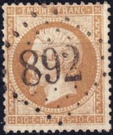 FRANCE - 1862 Yv.21 10c Bistre Empire Dentelé Oblitéré GC892 De LACHAPELLE-ST-DENIS (Seine) - TB - 1862 Napoleone III