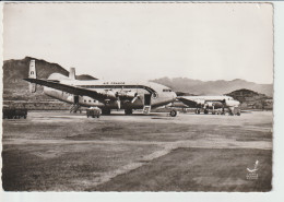 Vintage Rppc Air France AF. Breguet 763 & Douglas Dc-6 Aircraft @ Campo Dell"Ore Airport Corsica - 1946-....: Ere Moderne