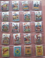 20 Vintage Etiketten Lucifersdoosjes/labels Matchboxes TABAKSMERKEN Met Afb.n SPEELKAARTEN - Boites D'allumettes - Etiquettes