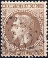 FRANCE - 1867 Yv.30a 30c Brun Clair Empire Lauré Oblitéré GC3582 De St-ÉTIENNE-DE-MONTLUC (Loire-Inférieure) - B - 1863-1870 Napoleon III With Laurels