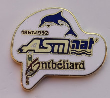 B35 Pin's ASM Nat' Natation Montbéliard Doubs Dolphin Dauphin Anniversaire 1967 1992 Qualité EGF Achat Immédiat - Natation