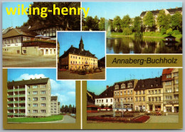 Annaberg Buchholz - Mehrbildkarte - HO Gaststätte Frohnauer Hammer Schutzteich Wohngebiet Hermann Matern Markt - Annaberg-Buchholz