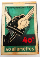 Boites D'allumettes Vide 5,5cm X4cm MANUFACTURES DE L'ETAT 40 ALLUMETTES - Matchboxes