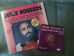 DEMIS ROUSSOS. LOT D UN 33 TOURS ET D UN 45 TOURS. 1977 PHILIPS 6042 262 / IMPACT 6886 161.  MOURIR AUPRES DE MON AMOUR - Other - French Music