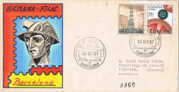 54608. Carta Certificada BARCELONA 1967. Tema EUROPA, Pegaso, Comunicaciones - Covers & Documents