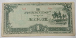 Japan Government Occupation JIM Oceania 1 Pound WWII ND 1942 P-4  VF - Japón