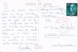 54610. Postal MAL-PAS (Alcudia) Mallorca 1968. Vista Teatro Cueva De ARTÁ. RARO Matasellos - Cartas & Documentos