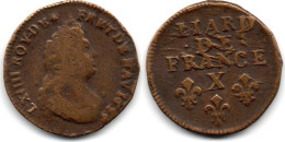 MA 33880 / France - Frankreich Liard De France 1695 X Louis XIV TB - 1643-1715 Luis XIV El Rey Sol