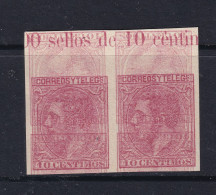 Spain 1879 1c Double Print  One Inverted Imperf MNG 16028 - Fehldrucke