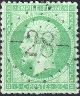 FRANCE - GC28 (AILLEVILLERS, Hte-Saône) Sur Yv.20 5c Empire Dentelé  - TB - 1849-1876: Période Classique