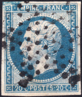 FRANCE - Étoile Pleine (muette) De Paris Sur Yv.14A 20c Empire Non Dentelé T.I - TB - 1849-1876: Période Classique