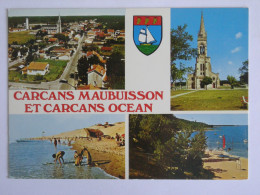 CARCANS MAUBUISSON & CARCANS OCEAN (33/Gironde) - Vue Du Village, De L'Eglise - Plage Avec Enfants - Carcans