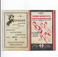 Vieux Papiers - Calendrier De L' Union Sportive Montluçonnaise Rugby Saison 1934 -1935 - Tamaño Pequeño : 1921-40