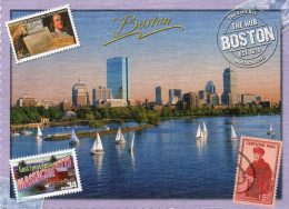 CPM - GRAND FORMAT F1 - ETATS UNIS - USA - MASSACHUSETTS - BOSTON - THE CHARLES RIVER BASIN AND BACK BAY SKYLINE - Boston