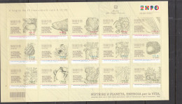Italie Postzegelsvelletje Expo 2015 Milaan  Uitgave 2015 - 2011-20: Mint/hinged