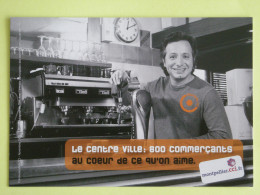 COMMERCE / CAFETIER - Comptoir , Machine à Café, Tasses, Verres... - Carte Publicitaire Commençants Montpellier - Caffé