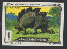 Nestlé - 33 - Animaux Préhistoriques, Prehistoric Animals - 10 - Stegosaurus, Stegosaure - Nestlé