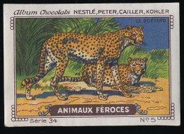 Nestlé - 34 - Animaux Féroces, Fierce Animals - 5 - Le Guépard, Cheetah - Nestlé
