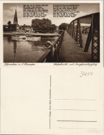 Ansichtskarte Holzminden Weser Schiff Passiert Die Hafen Brücke 1930 - Holzminden