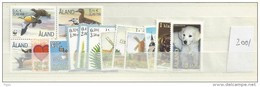 2001 MNH Aland  Year Complete, Postfris - Aland