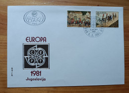 YUGOSLAVIA EUROPA CEPT 1981 FDC/SPD MNH - Cartas & Documentos