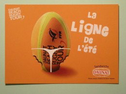 RUGBY - Ballon Rugby FFR Daunat Beach Rugby Tour - Carte Publicitaire - Rugby